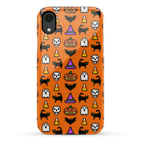 Pixel Halloween Pattern Phone Case