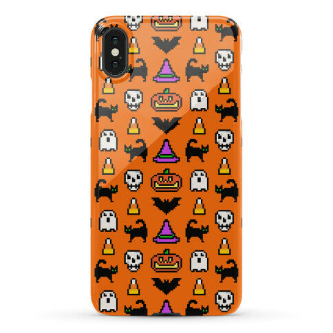 Pixel Halloween Pattern Phone Case