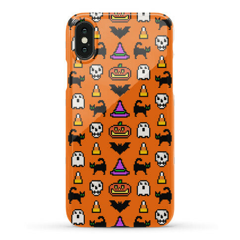 Pixel Halloween Pattern Phone Case