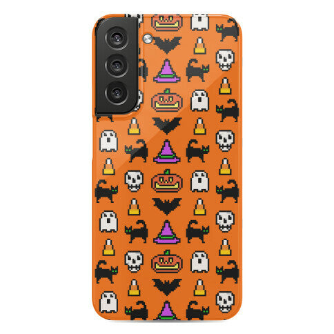 Pixel Halloween Pattern Phone Case