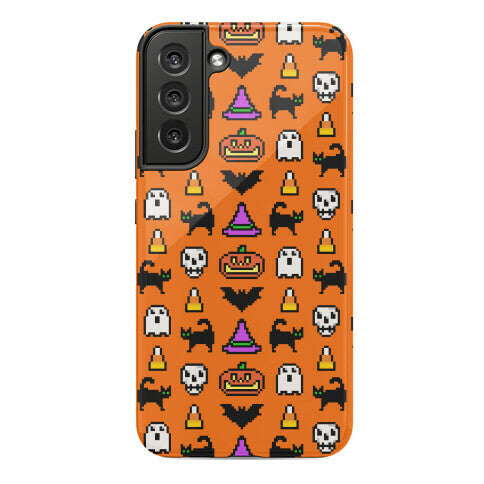 Pixel Halloween Pattern Phone Case