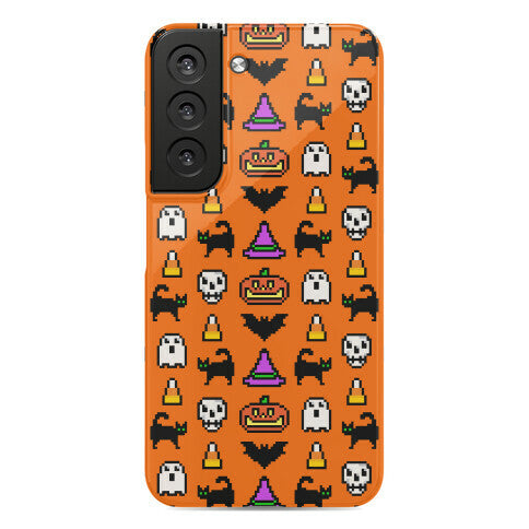 Pixel Halloween Pattern Phone Case
