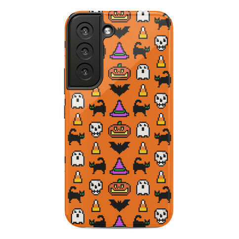 Pixel Halloween Pattern Phone Case