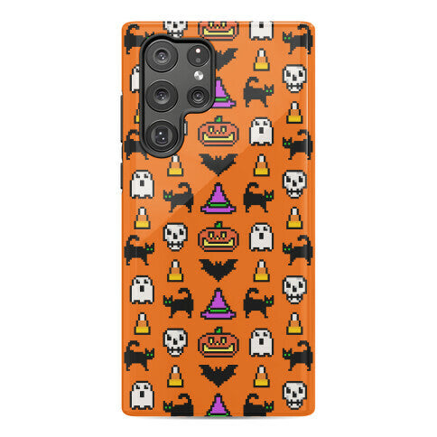 Pixel Halloween Pattern Phone Case