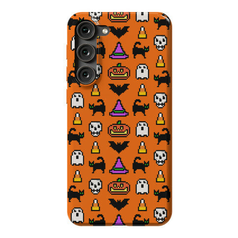 Pixel Halloween Pattern Phone Case