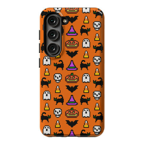 Pixel Halloween Pattern Phone Case