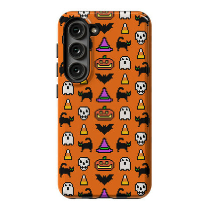 Pixel Halloween Pattern Phone Case
