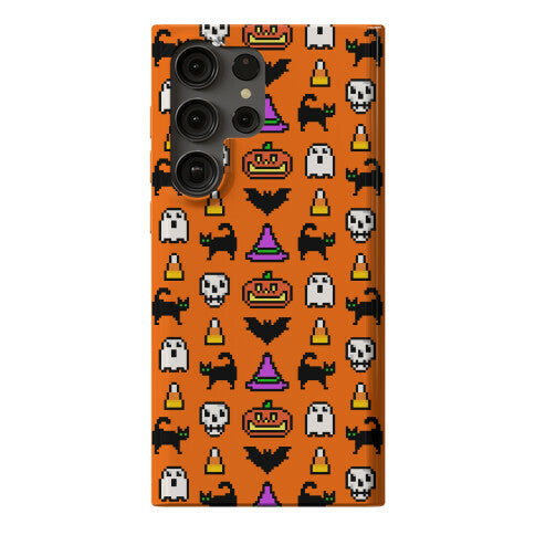 Pixel Halloween Pattern Phone Case