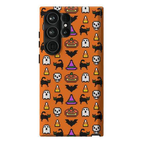 Pixel Halloween Pattern Phone Case