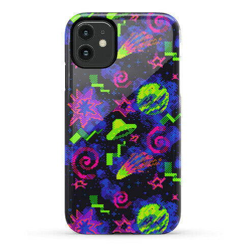 Faux Retro Arcade Carpet Pattern Phone Case