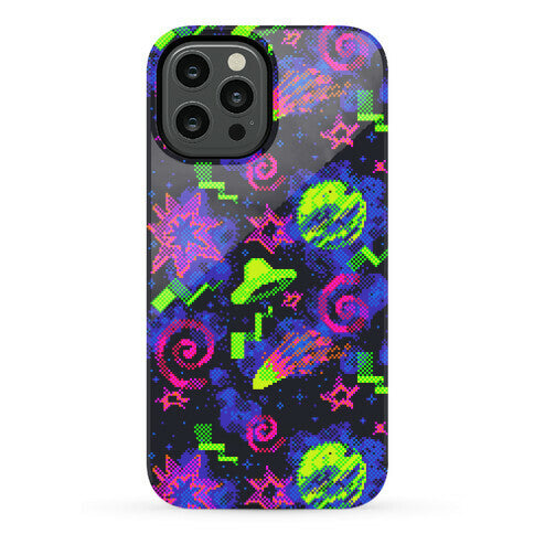 Faux Retro Arcade Carpet Pattern Phone Case
