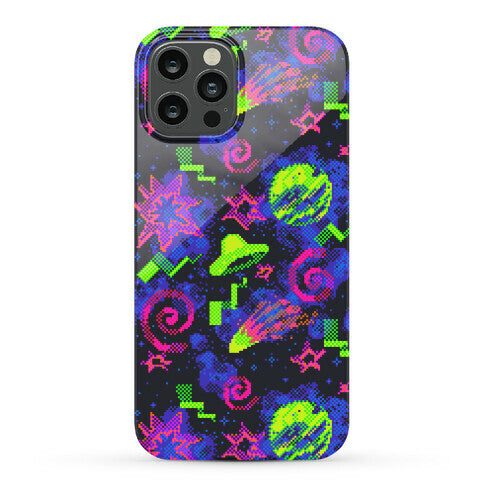 Faux Retro Arcade Carpet Pattern Phone Case