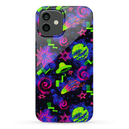 Faux Retro Arcade Carpet Pattern Phone Case