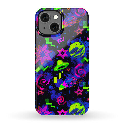 Faux Retro Arcade Carpet Pattern Phone Case