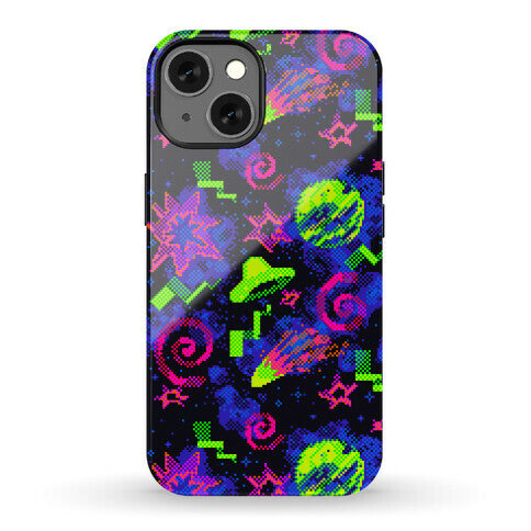 Faux Retro Arcade Carpet Pattern Phone Case