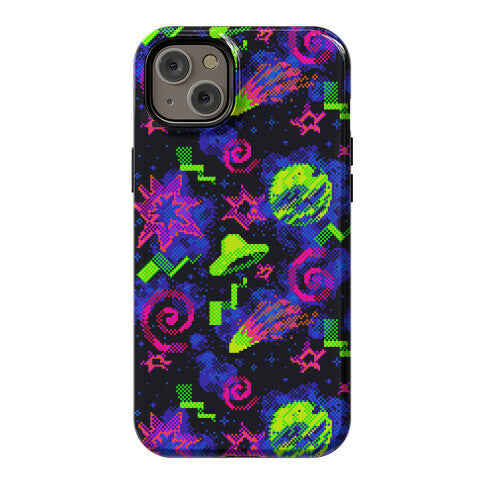 Faux Retro Arcade Carpet Pattern Phone Case