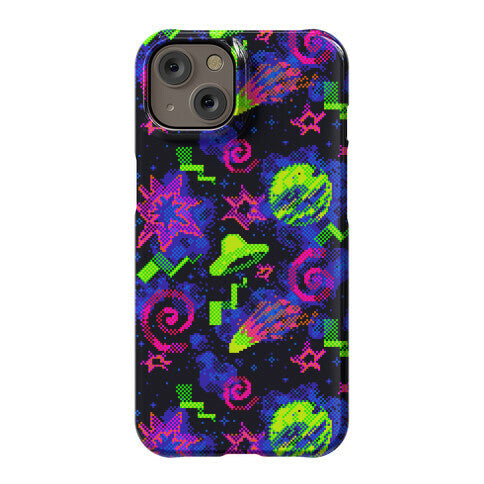 Faux Retro Arcade Carpet Pattern Phone Case