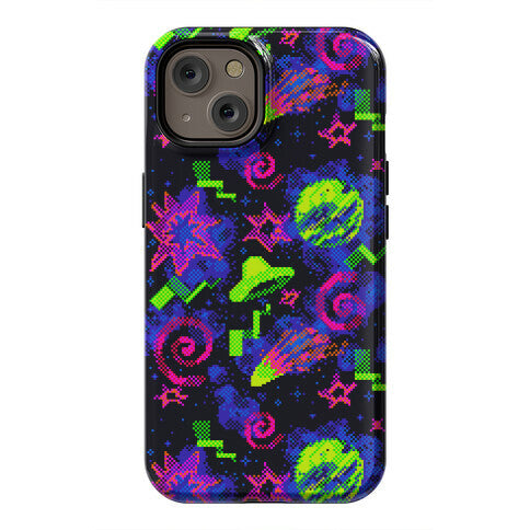 Faux Retro Arcade Carpet Pattern Phone Case