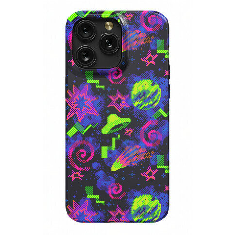 Faux Retro Arcade Carpet Pattern Phone Case