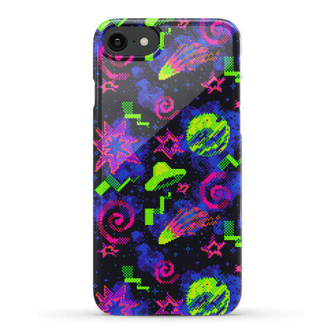 Faux Retro Arcade Carpet Pattern Phone Case