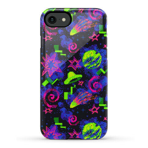 Faux Retro Arcade Carpet Pattern Phone Case