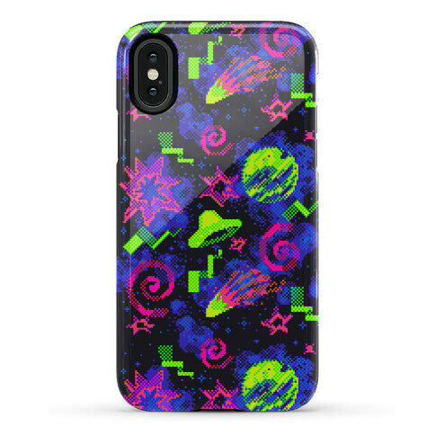 Faux Retro Arcade Carpet Pattern Phone Case