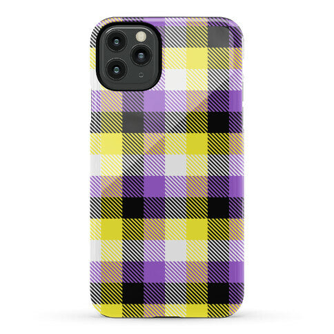 Nonbinary Pride Flag Plaid Phone Case
