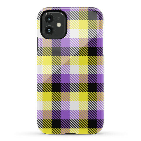 Nonbinary Pride Flag Plaid Phone Case
