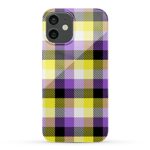 Nonbinary Pride Flag Plaid Phone Case