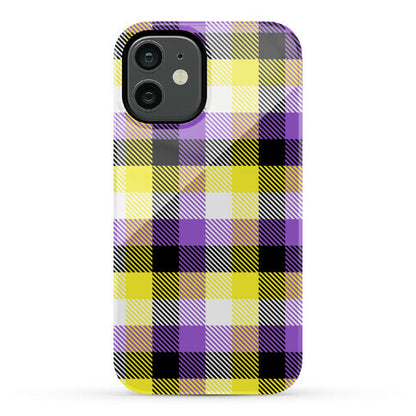 Nonbinary Pride Flag Plaid Phone Case