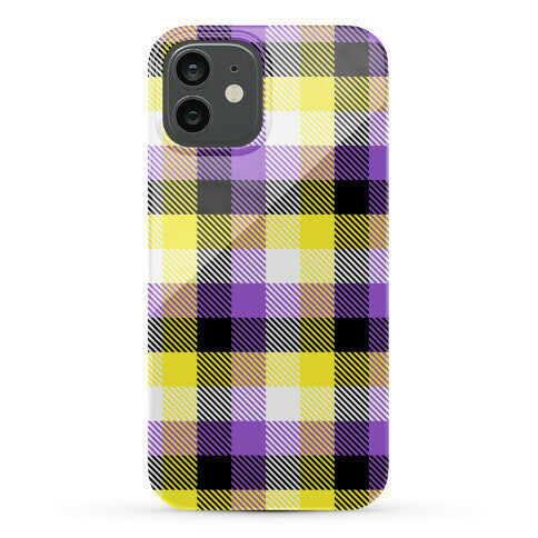 Nonbinary Pride Flag Plaid Phone Case
