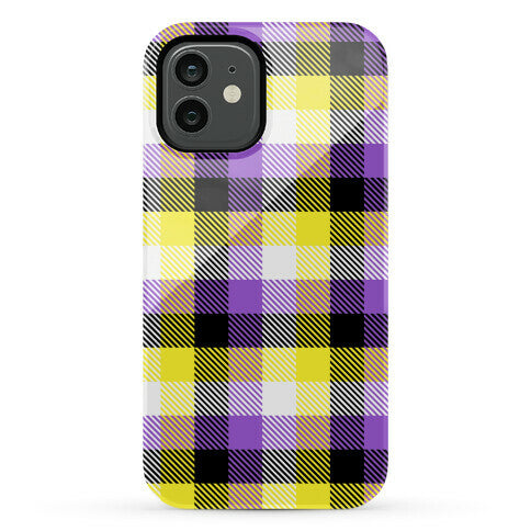 Nonbinary Pride Flag Plaid Phone Case