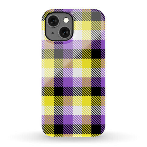 Nonbinary Pride Flag Plaid Phone Case