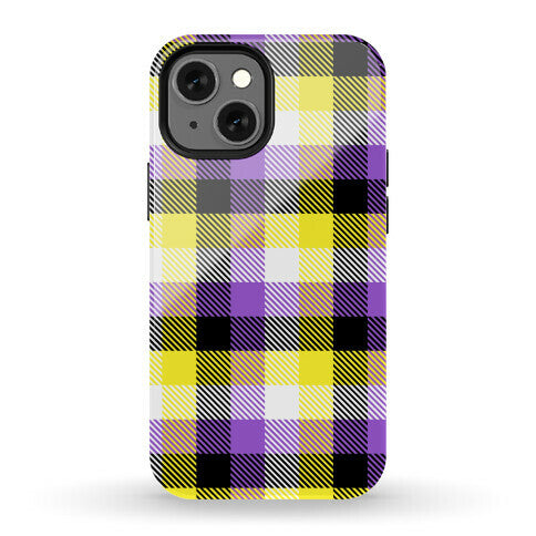 Nonbinary Pride Flag Plaid Phone Case