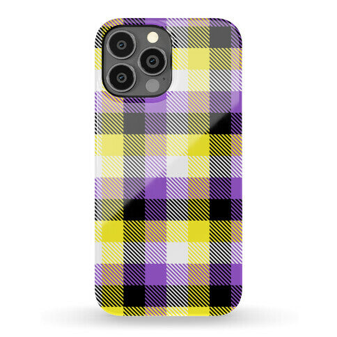 Nonbinary Pride Flag Plaid Phone Case