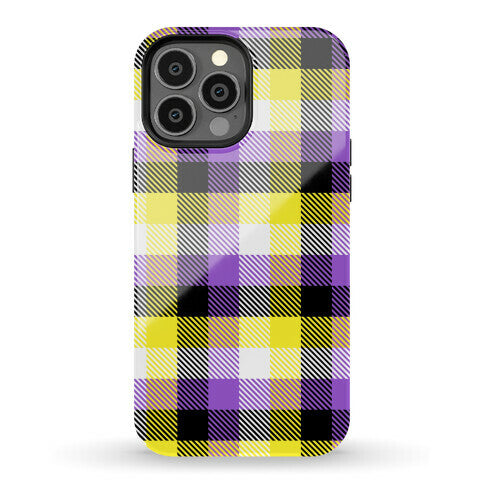 Nonbinary Pride Flag Plaid Phone Case