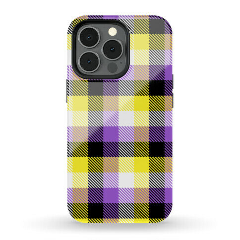 Nonbinary Pride Flag Plaid Phone Case