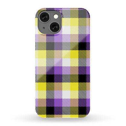 Nonbinary Pride Flag Plaid Phone Case