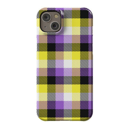 Nonbinary Pride Flag Plaid Phone Case