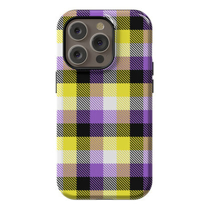 Nonbinary Pride Flag Plaid Phone Case