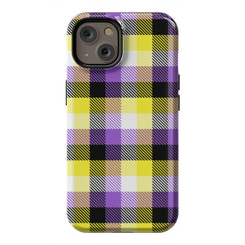 Nonbinary Pride Flag Plaid Phone Case