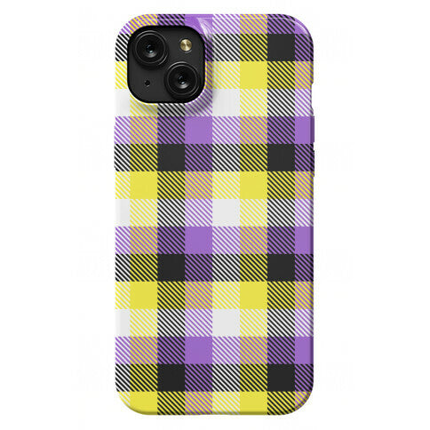 Nonbinary Pride Flag Plaid Phone Case