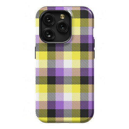 Nonbinary Pride Flag Plaid Phone Case