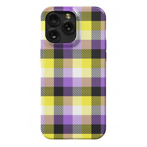 Nonbinary Pride Flag Plaid Phone Case