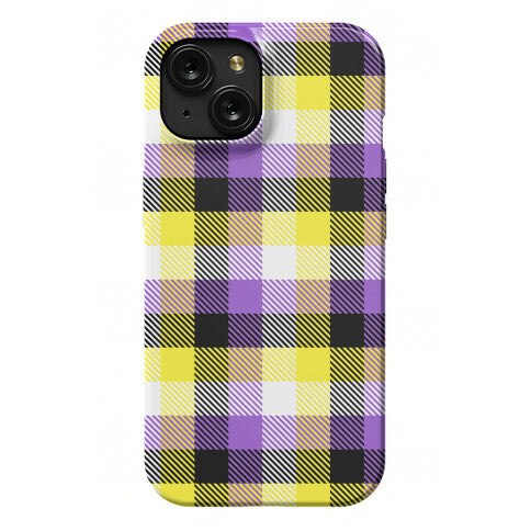 Nonbinary Pride Flag Plaid Phone Case