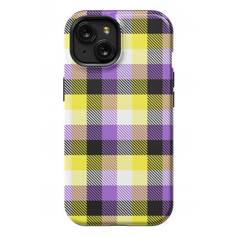 Nonbinary Pride Flag Plaid Phone Case