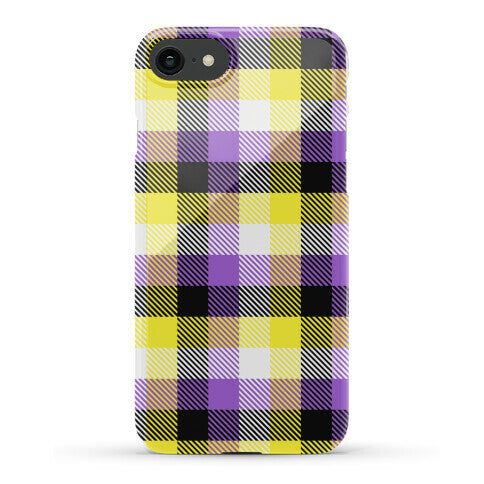 Nonbinary Pride Flag Plaid Phone Case