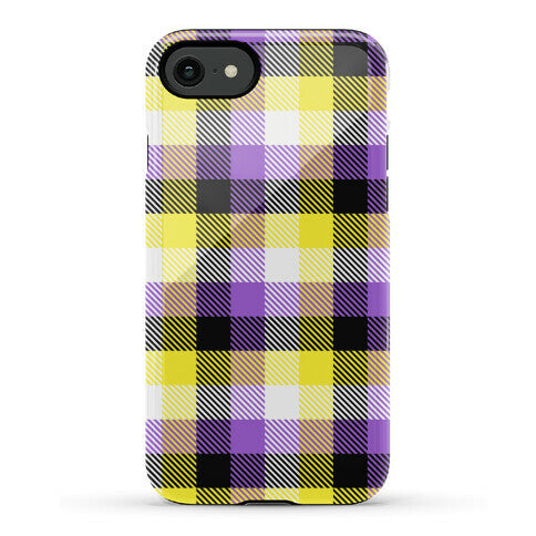 Nonbinary Pride Flag Plaid Phone Case