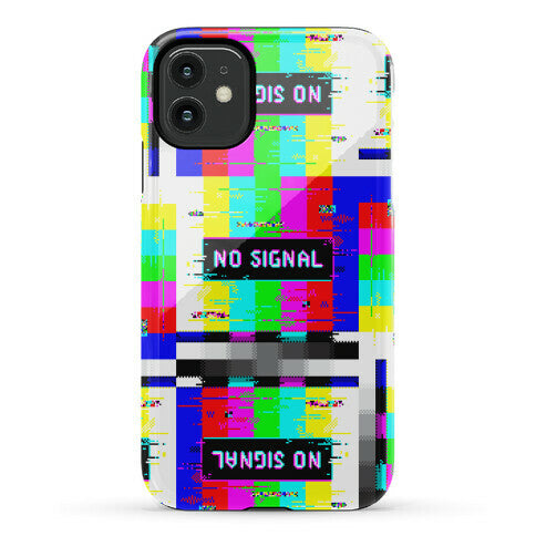 Glitchy No Signal Bars Phone Case