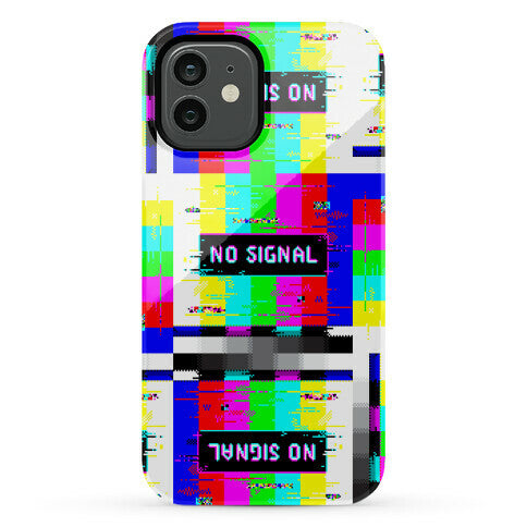 Glitchy No Signal Bars Phone Case